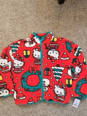 Hello Kitty Red Christmas Sherpa Jacket